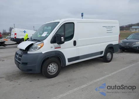 2017 Ram Promaster 1500 Low Roof 136 Wb z USA, uszkodzony, nr VIN 3C6TRVAG8HE542937